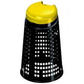 TRESPOLO PORTA SACCO LT.110 NERO COP.GIALLO